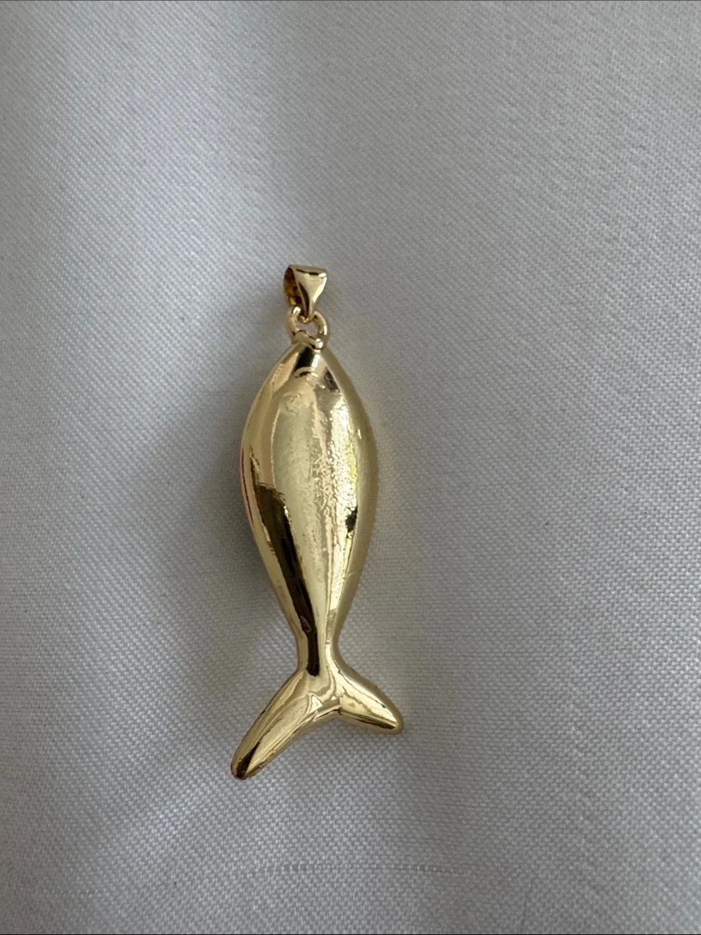 Gold Fish Pendant with Turquoise Accent - Pets Fish Accessory